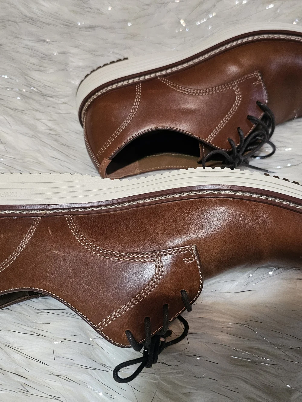 Johnston & Murphy Men's Brown Leather Derby Shoes
